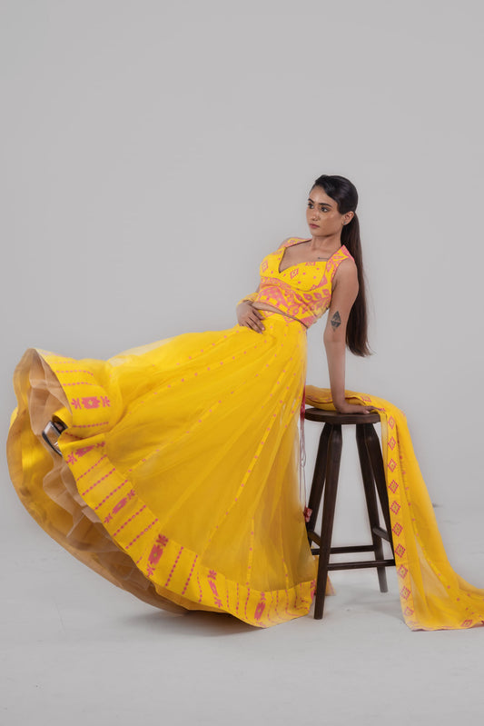 Surya Jamdani Lehenga