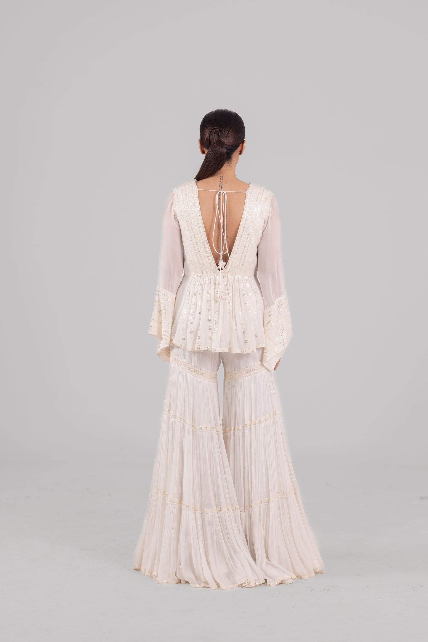 Mehr Peplum Sharara Set