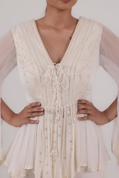 Mehr Peplum Sharara Set
