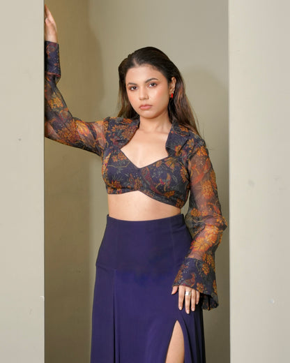 Signature Indigo Collared Blouse