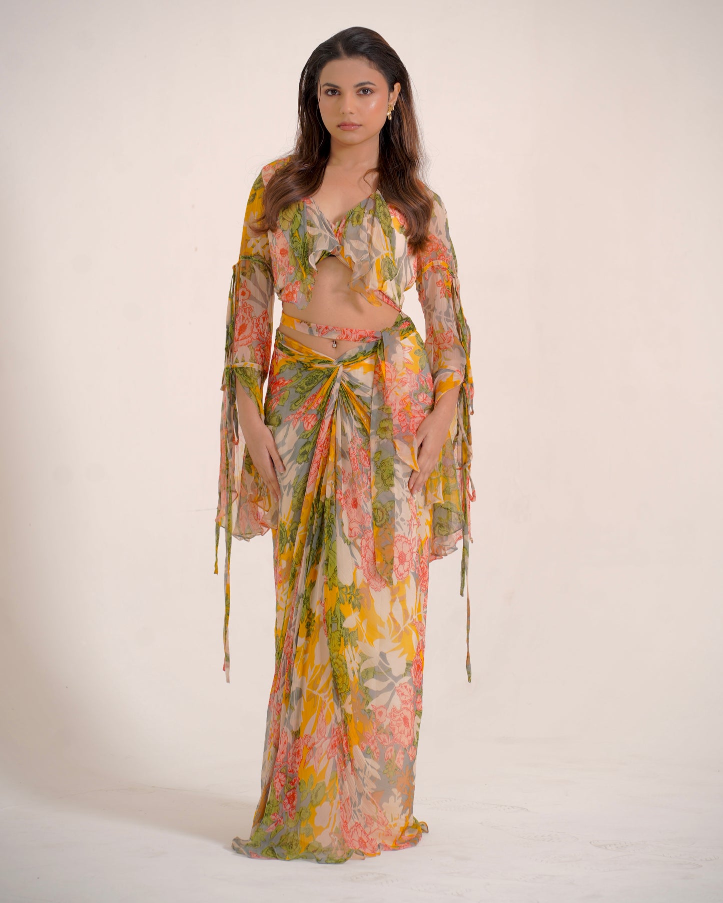 Lush Knotted Drape Skirt